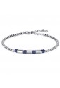 Bracciale Luca Barra Elementi Blu Acciaio BA1322