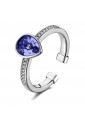 Anello Brosway Tring Argento Cristallo Swarovski Lilla Lavanda Misura 14 G9TG50B