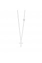 Girocollo Recarlo Croce Diamanti Bianchi Naturali Oro 18kt P32CR412/023-45
