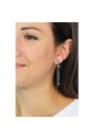 Orecchini Lunghi Brosway Chant Pendenti Rosa Dei Venti Luna Acciaio Cristalli Swarovski BAH53