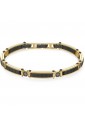 Bracciale Semirigido Brosway Backliner Rosa Dei Venti Acciaio Gold Nero Uomo BBC12