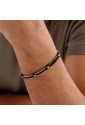 Bracciale Semirigido Brosway Backliner Acciaio Finiture Nere Uomo BBC16