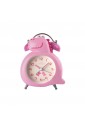 Sveglia Orologio Dinosauro Rosa Movimento Silenzioso Bambino Lowell JA7095-P