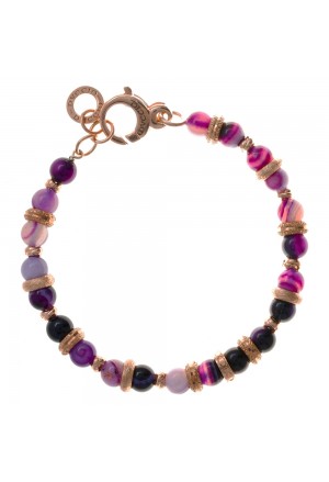 Bracciale Dvccio Afrodite Pietre Naturali Viola Argento Rosegold VGF2UFM