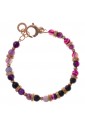 Bracciale Dvccio Afrodite Pietre Naturali Viola Argento Rosegold VGF2UFM