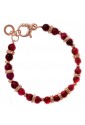 Bracciale Dvccio Afrodite Pietre Naturali Fucsia Argento Rosegold 3P5I0FM