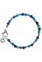 Bracciale Dvccio Ares Pietre Naturali Azzurre Argento Rodiato UHTJMFM