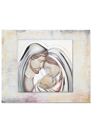 Quadro Sacra Famiglia Misura 46X39 Argento Thilia 453124