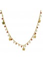 Collana Girocollo Charms Stelle Coralli Perle Oro Giallo 18kt Fantasia Monile PL6HUFM