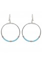 Orecchini Cerchi Turchese E Argento A4THJFM