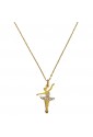 Collana Girocollo Ciondolo Ballerina Oro Giallo 18kt Fantasia Monile BHAV2FM