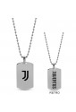 Collana Con Medaglia Juventus Juve Squadra Calcio Prodotto Ufficiale Acciaio Smalto Lowell B-JC005UAS