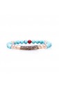 Bracciale Argento Pietre Turchesi Rosagold Brunito Agios AGI250/B-RB-T