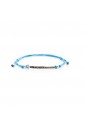 Bracciale Cordino Turchese Tau San Francesco Targa Argento Incisione Abbi Coraggio Essere Felice Agios AGI267/B-A-T