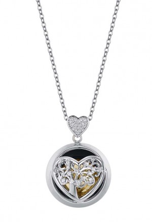 Collana Luca Barra Acciaio Dorato Chiama Angeli Cuore Sfera CK1753