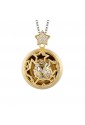 Collana Luca Barra Acciaio Dorato Chiama Angeli Stelle Cristalli CK1751