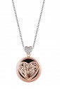 Collana Luca Barra Acciaio Rosa Cuore Sfera CK1754