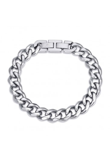 Bracciale Luca Barra Acciaio Anallergico Maglia 11mm Uomo BA1264