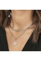 Collana Girocollo Luca Barra Doppio Filo Acciaio Pendente Serpente Cristalli Bianchi Neri CK1738