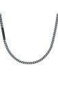 Collana Luca Barra Acciaio Elemento Nero CL291