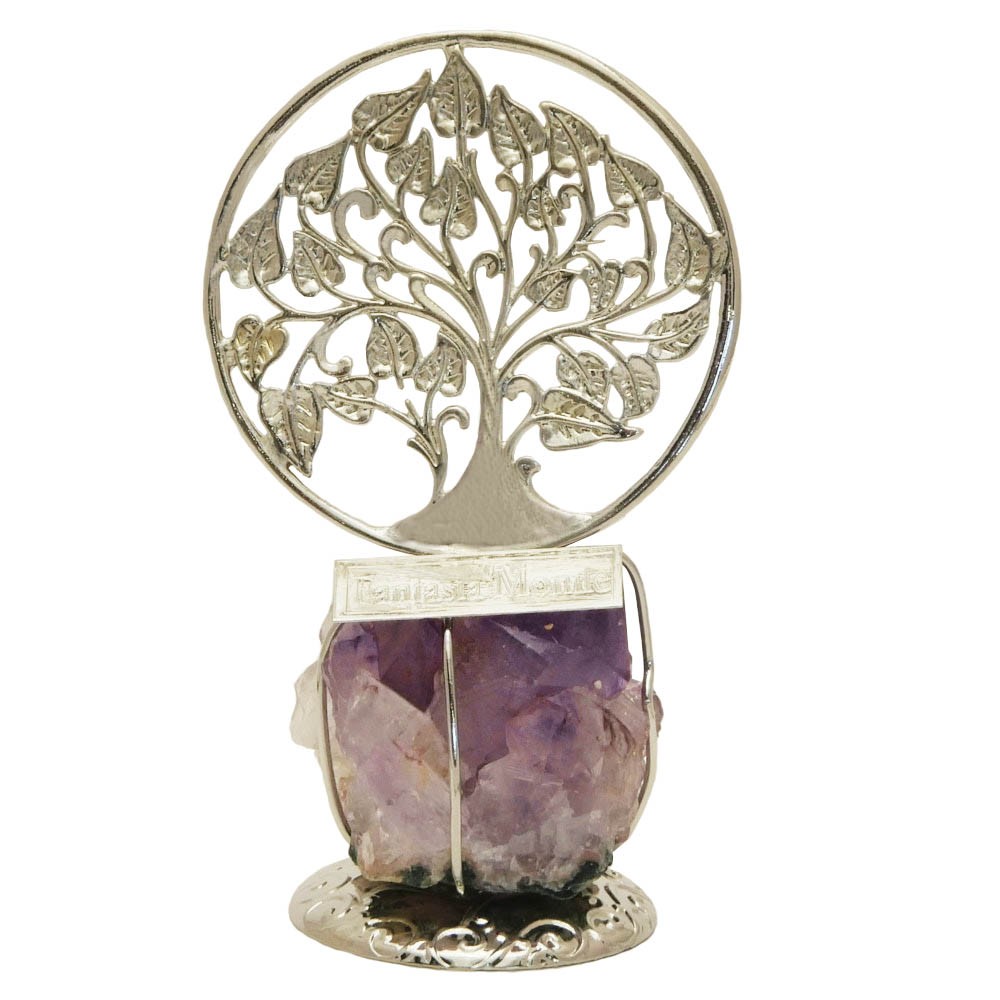 Albero Di Cristallo Feng Shui Ametista - Con Base In Agata, Decorazione Per Casa E Ufficio - Foto 9