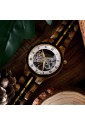 Orologio Automatico Legno Zebrano Ebano Movimento A Vista Solo Tempo Green Time ZW171D