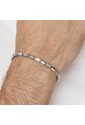 Bracciale Luca Barra Uomo Acciaio Anallergico Elementi Ematite BA1431