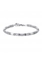 Bracciale Luca Barra Uomo Acciaio Anallergico Elementi Ematite BA1431