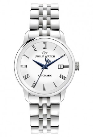 Orologio Philip Watch Anniversary Automatico Solo Tempo Datario Quadrante Bianco Uomo R8223150006