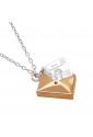 Collana Girocollo Mail Busta Rosegold Incisione Messaggio Buon Compleanno Argento Fantasia Monile 2YBZFFM1