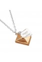 Collana Girocollo Mail Busta Rosegold Incisione Messaggio Happy Birthday Argento Fantasia Monile 2YBZFFM7