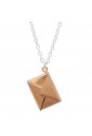 Collana Girocollo Mail Busta Rosegold Incisione Messaggio Happy Birthday Argento Fantasia Monile 2YBZFFM7