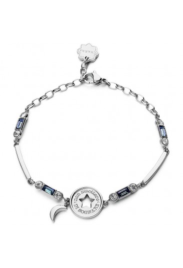 Bracciale Brosway Chakra Stella Incisione Non Smettere Di Sognare Cristalli Pendente Luna Acciaio BHKB106