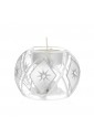 Sfera Natalizia Vetro Luci Led Candela Cera Decoro Argentato Bagutta N8519-06