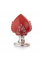 Pumo Portafortuna Soprammobile Rosso Resina Base Placcata Argento Medium Regalo Augurale Acca AR 884 PU/ROSSO