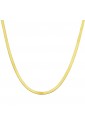 Collana Girocollo Spina Di Pesce Snake Maglia Piatta Oro Giallo 18kt Misura Medium Fantasia Monile G93CJFM