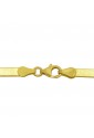 Collana Girocollo Spina Di Pesce Snake Maglia Piatta Oro Giallo 18kt Misura Large Fantasia Monile 2NC92FM