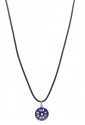 Collana Cordino Rosa Dei Venti Argento 925 Smalto A Fuoco Fantasia Monile 8100