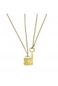 Collana Coppia Lui Lei Charms Lucchetto Chiave Divisibili Argento Gold Incisioni Amore Lovelook CAT/G 0839 2033