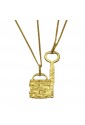 Collana Coppia Lui Lei Charms Lucchetto Chiave Divisibili Argento Gold Incisioni Amore Lovelook CAT/G 0839 2033