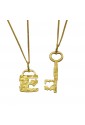 Collana Coppia Lui Lei Charms Lucchetto Chiave Divisibili Argento Gold Incisioni Amore Lovelook CAT/G 0839 2033