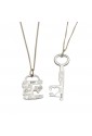 Collana Coppia Lui Lei Charms Lucchetto Chiave Divisibili Argento Incisioni Amore Lovelook CAT/B 1545
