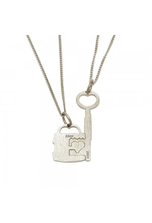 Collana Coppia Lui Lei Charms Lucchetto Chiave Divisibili Argento Amore Lovelook CAT/B 3428
