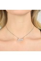 Collana Luca Barra Scritta Love Cristalli Bianchi Amore Acciaio CK1801