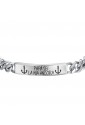 Bracciale Luca Barra Festa Del Papà Incisione Papà Sei La Mia Ancora Acciaio BA1501