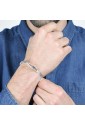 Bracciale Rigido Luca Barra Script Ciondolo Incisione Ti Voglio Bene Papa' Acciaio BA1503