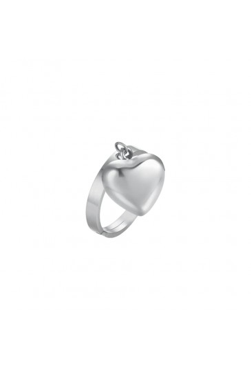 Anello Pendente Cuore Acciaio Anallergico Luca Barra ANK442