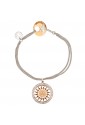 Bracciale Mediterraneo Sole Due Fili Argento Rose Cristalli CY554FM