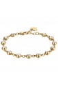 Bracciale Tennis Acciaio Gold Anallergico Cristalli White Luca Barra BK2441