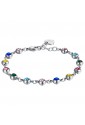 Bracciale Luca Barra Acciaio Anallergico Cristalli Multicolor BK2442